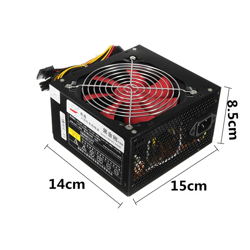Настольный Мощность 400 W/500 Вт тихий Мощность зарядное устрйство, напряжением 12В ATX BTC Питание SATA 20PIN+ 4PIN Питание компьютера для Intel AMD
