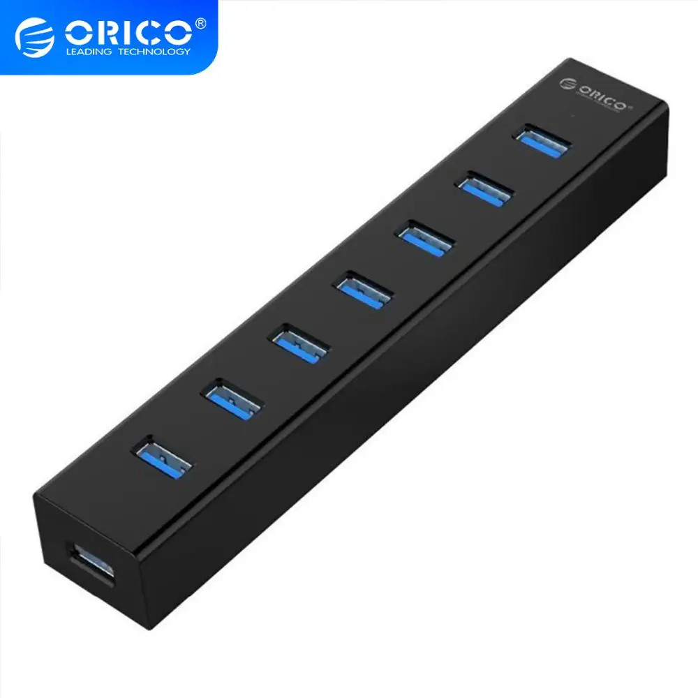 Высокоскоростной Концентратор ORICO с 7 портами USB 3 0 АБС-пластик цвет черный