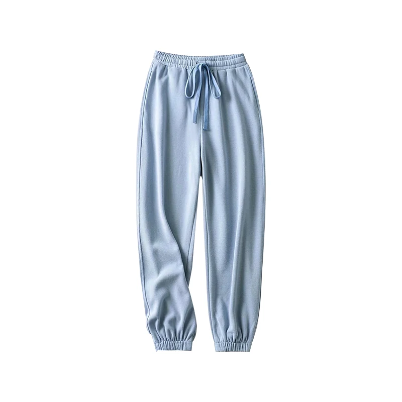 

Europe and the United States high waist loose slim drawstring toe solid color joker sports and leisure pants pants