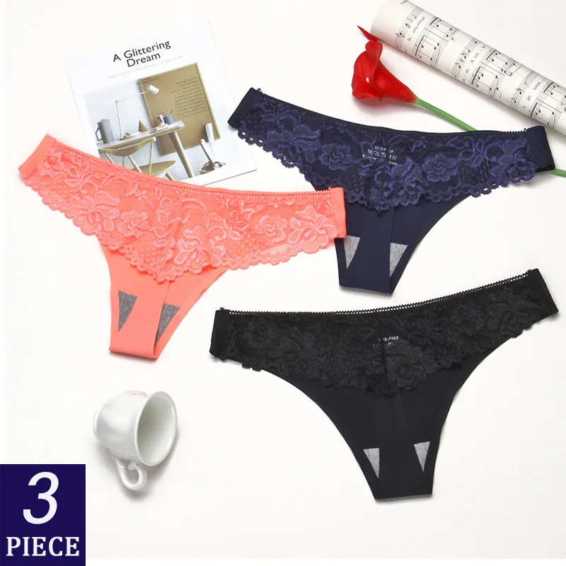 3 шт./компл. сексуальные женские бесшовные стринги нижнее белье прозрачные