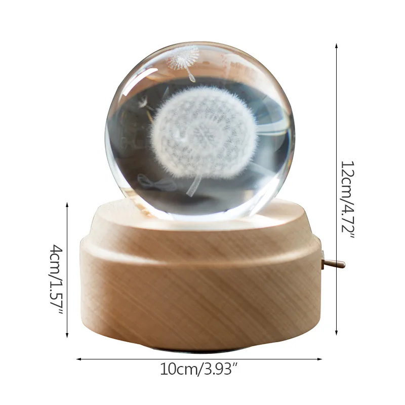 

Crystal Fairy Tale Snow Globe Crystal Ball Beech Music Box Valentine Gift Home Decoration Accssories Desktop Decor Crafts