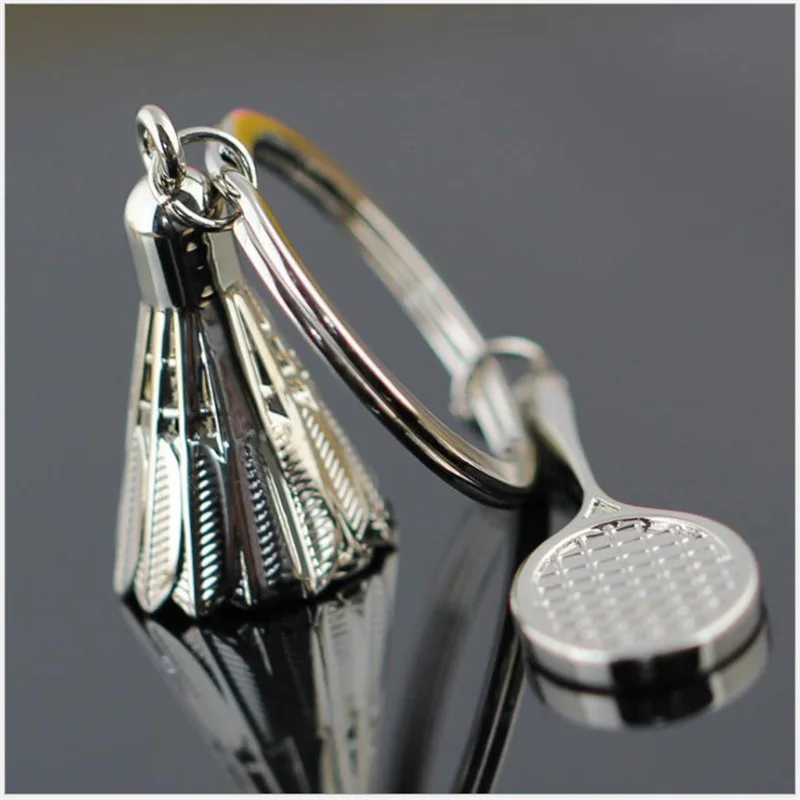 Креативный металлический брелок бадминтон имитация 3D подвеска с дизайном Gym