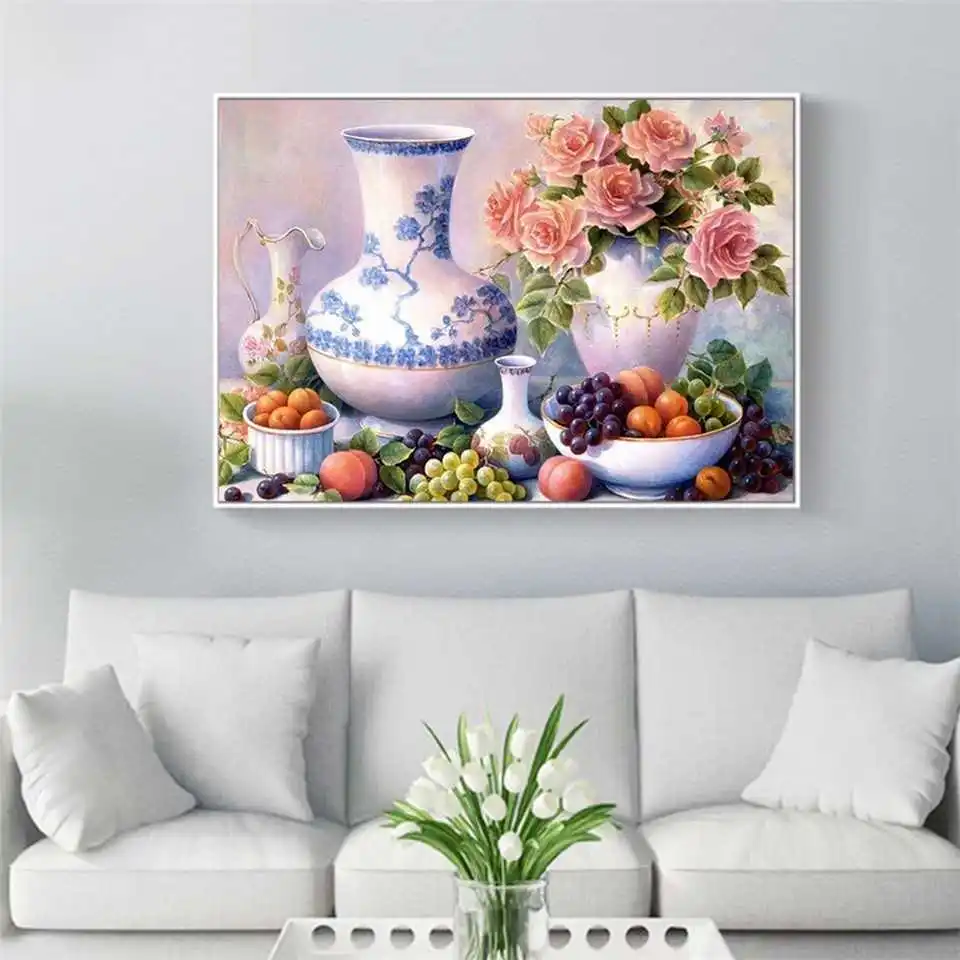 Набор для вышивки крестиком AZQSD Алмазная Цветочная мозаика картина из Стразы