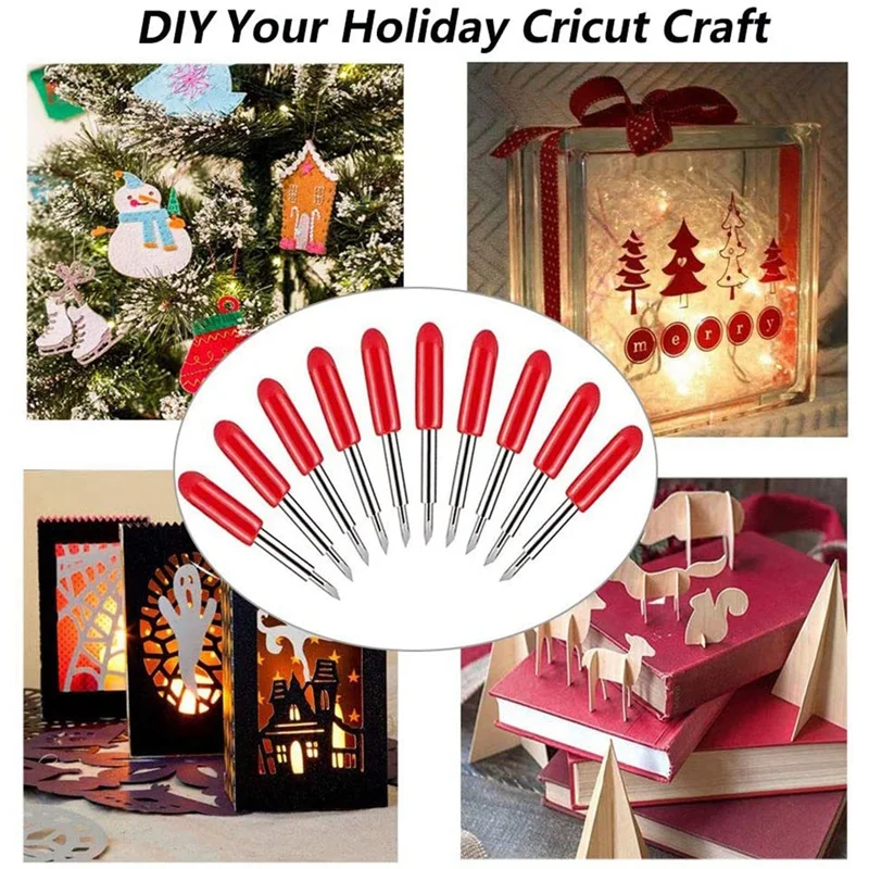 

SHGO HOT-40 Blades, Compatible with Explore for Cricut Cutter, 45 Degree Cutting Replacement Blade