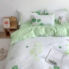 Пододеяльник из хлопка с алоэ, с рисунком зеленых растений и листьев