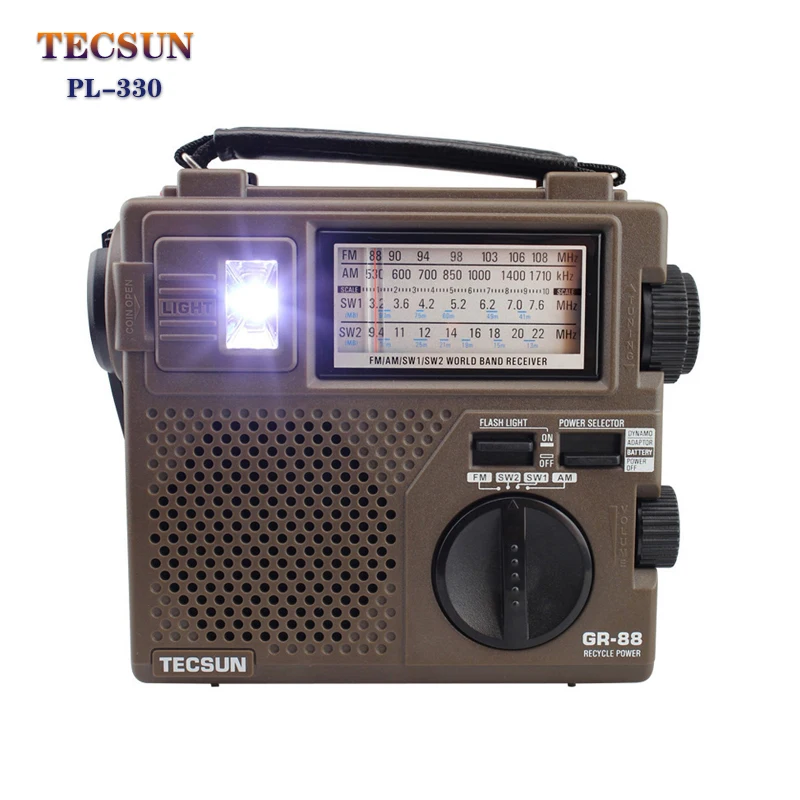 Tecsun GR 88P FM/MW/SW полный диапазон радиоприемник цифровой ручная Динамо радио с