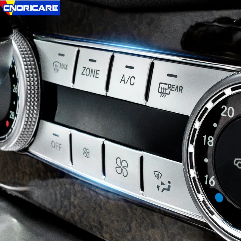 

Car Styling Multimedia Air Conditioner Volume Buttons Decoration Stickers Trim For Mercedes Benz W204 C Class 2007-2014 Interior