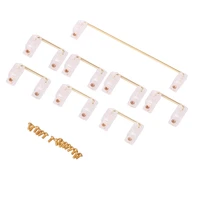 pcb mounted screw in clear gold plated cherry stabilizers satellite axis 6 25u 2u for mechanical keyboard modifier keys
