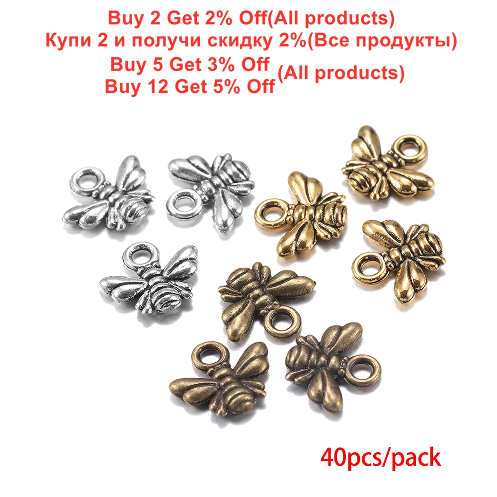 Подвески в виде шмеля пчелы насекомых 40 шт.