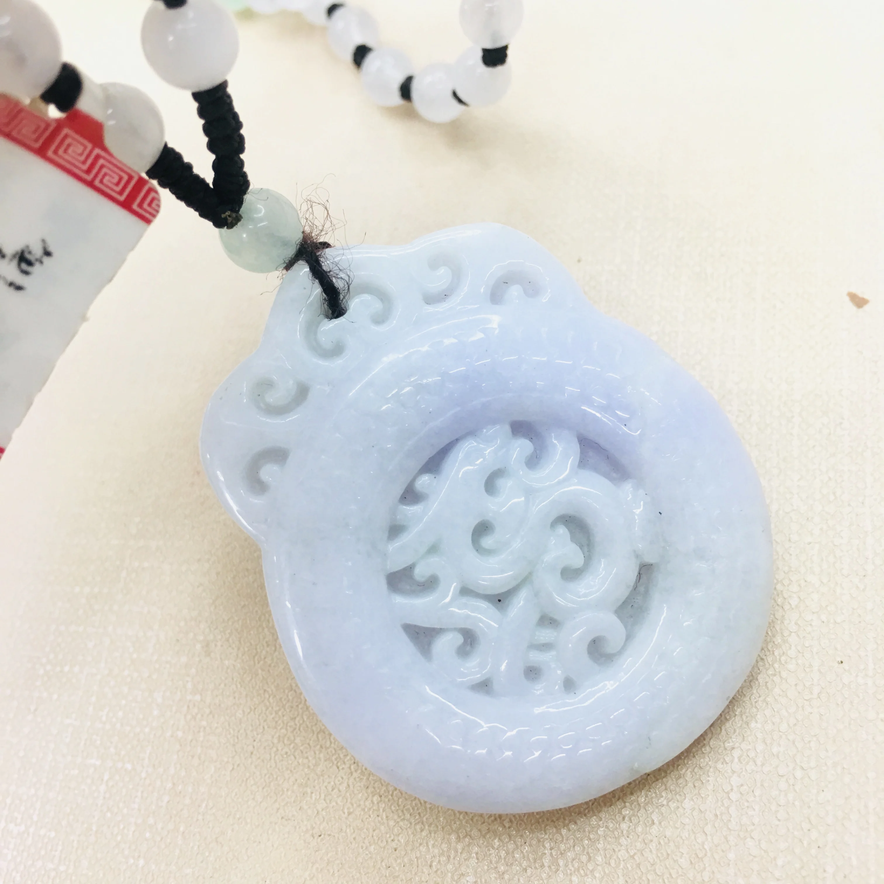 Чистый натуральный изумруд нефрит ручной резной светильник фиолетовый Ретро