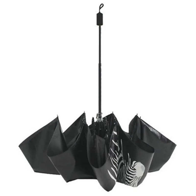 Складной Портативный зонтик Цвет изменение Зебра ультрафиолетовых лучей от