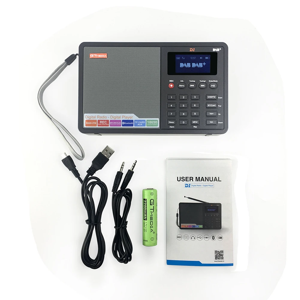 Профессиональный Черный GTMedia D1 DAB+ Радио стерео для Великобритании ЕС с Bluetooth Встроенный громкоговоритель