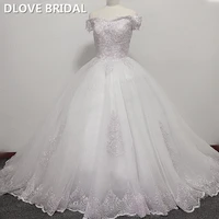 shinny ball gown wedding dresses off shoulder beautiful embroidery beaded lace bridal dress new arrival gowns