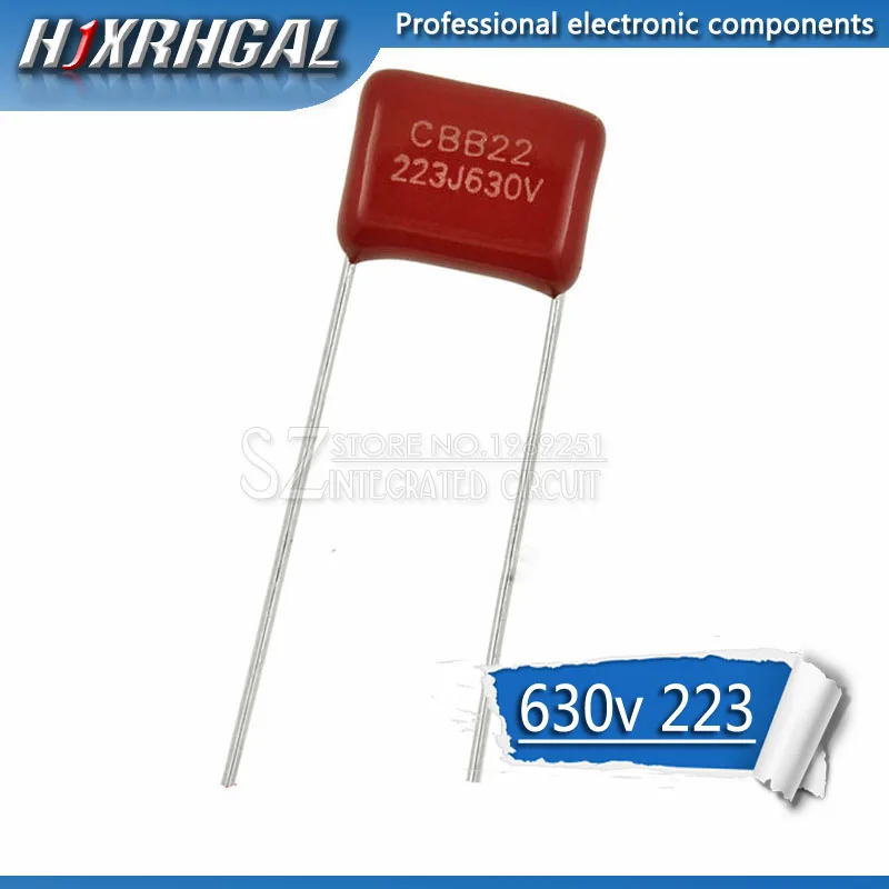 1 шт. 630V223J 22 НФ шаг 10 мм 223 630 в 0 022 мкФ CBB полипропиленовый пленочный конденсатор