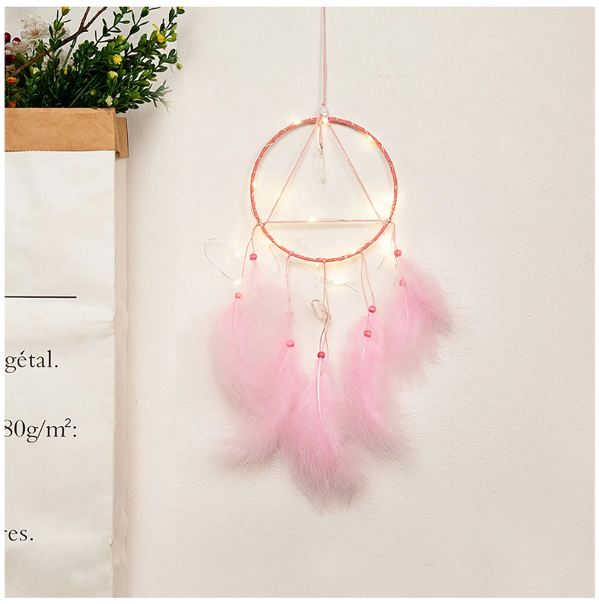 1Pc Dream Catcher Feather Pendant Crafts Wind Chimes Romantic Wall Hanging Decorations Home Ornaments Gift | Дом и сад