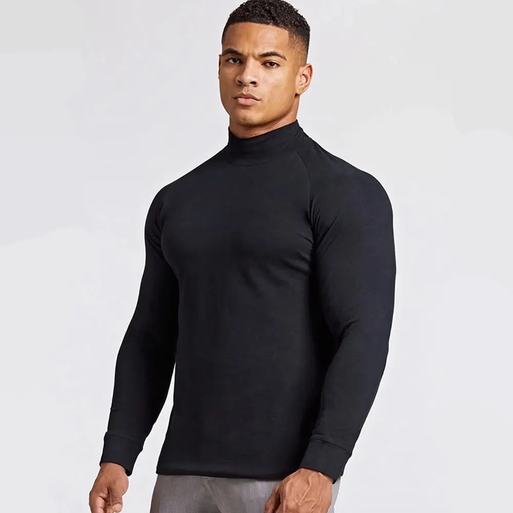 

Black Running Sport t shirt Men Gym Long sleeve T-shirt Fitness Bodybuilding Quick dry Tees Tops Male Jogging Training Clothing