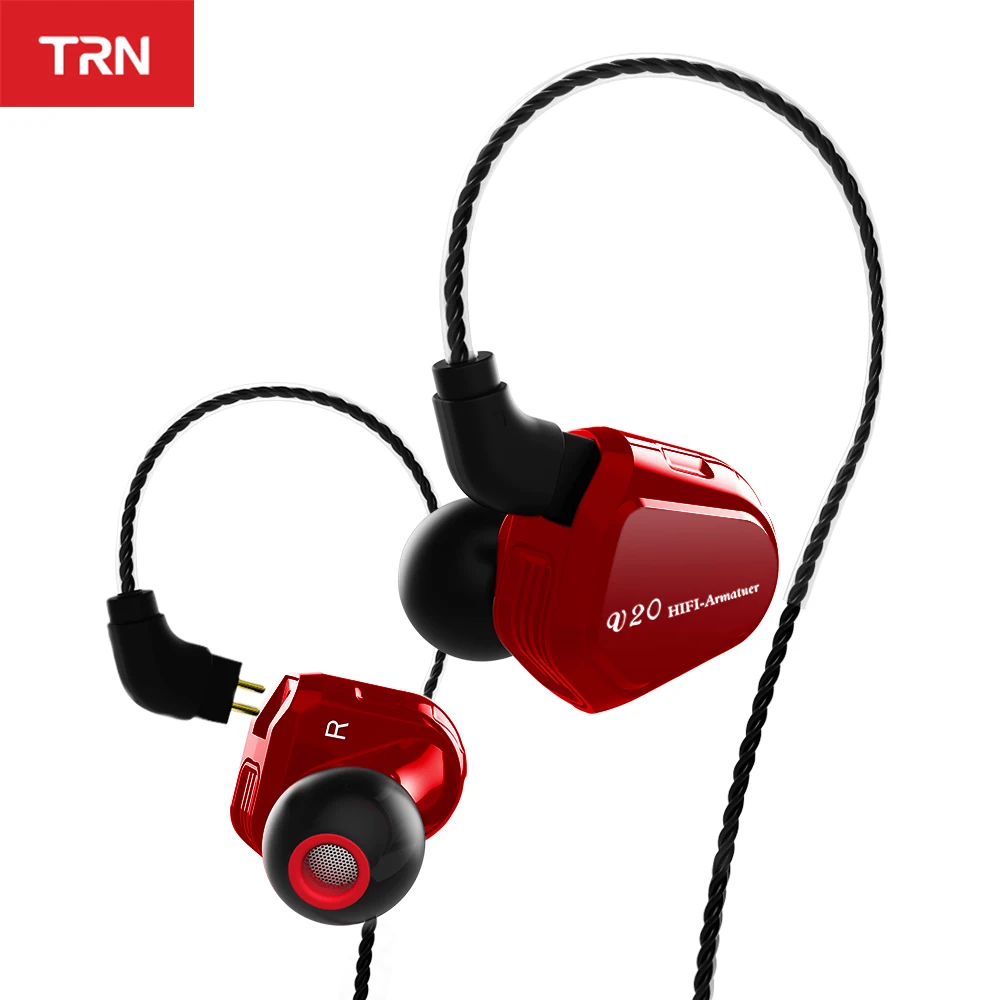 Гибридные Внутриканальные наушники TRN V20 DD BA Hi-Fi DJ монитор для бега спортивные