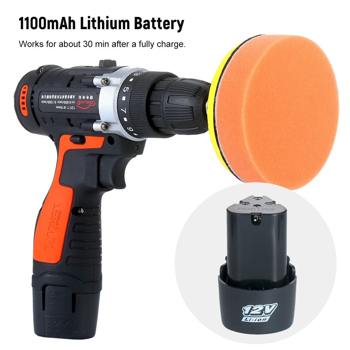 Аккумуляторная дрель/набор драйверов 12 В полировальный автомобильный буфер