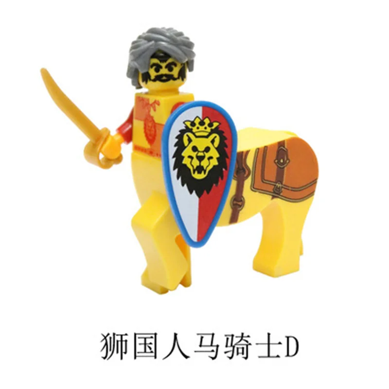 

AX8803 Lion Country Horse Building Block Minifigures Medieval Knight Series Children's Puzzle Assembling Building Block Toys