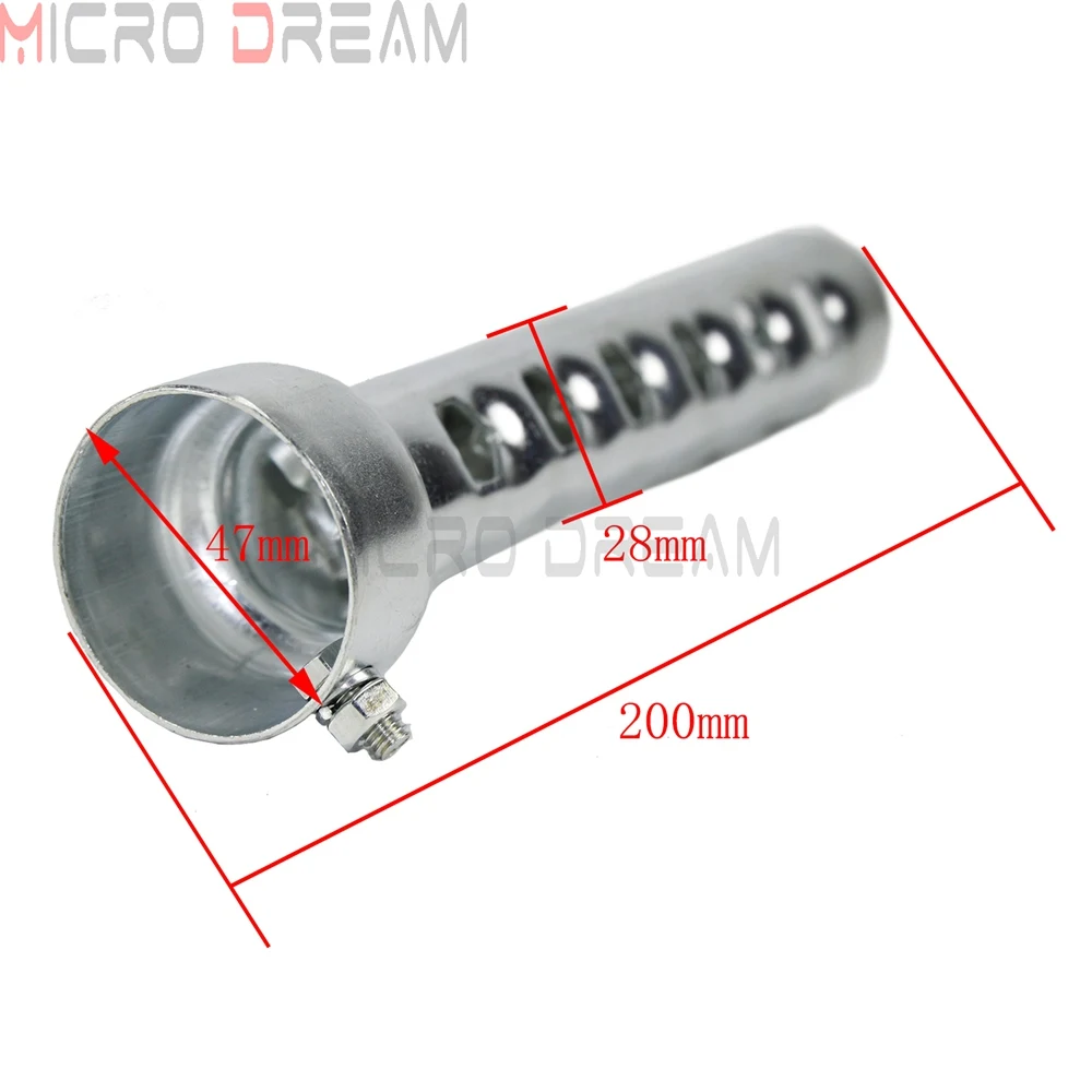 1 шт. Универсальный мотоцикл длинный 8 дюймов выхлопная труба для Harley Honda Yamaha Suzuki