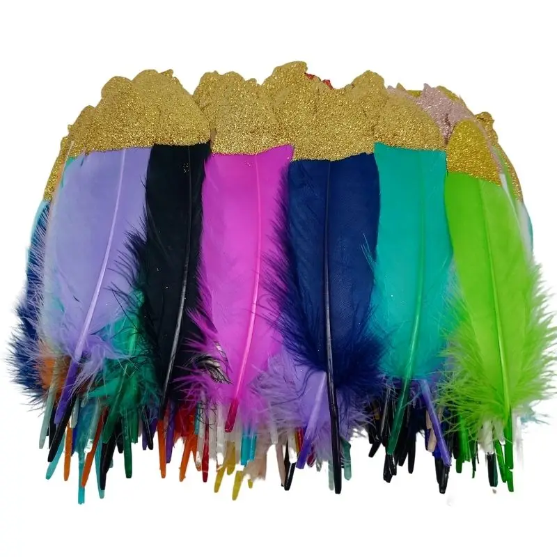

10 шт. золотые гусиные перья для рукоделия шлейф «своими руками» Ловец снов ювелирные изделия рождественские плюманы Декоративные искусств...