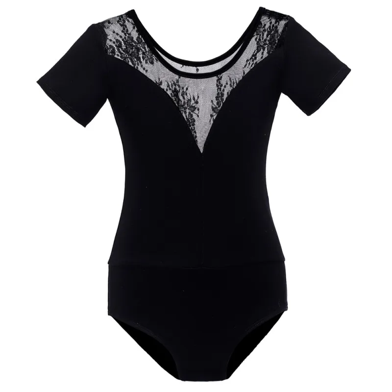 Детское балетное платье для девочек модное ажурное кружевное балета с короткими