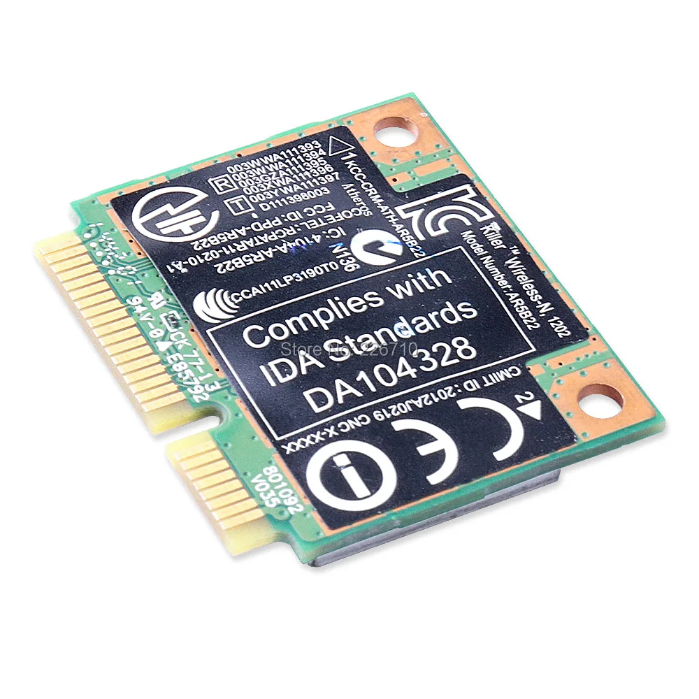 Killer N1202 AR5B22 Двухдиапазонная 802.11n 2 4/5 ГГц + BT 4 0 Беспроводная Wi-Fi карта для Bigfoot Dell 0CTJ7G