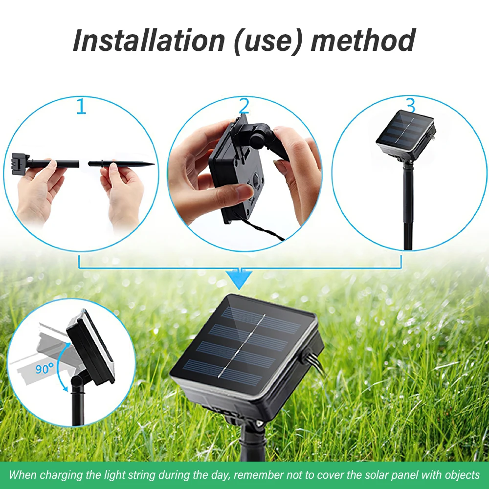 

Solar LED Ivy Fairy String Lights Garland Wreath Wedding Party Garden Outdoor Wall Fence Lamps Decoration christmas Xmas Wedding