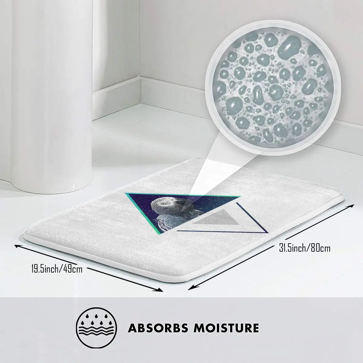 Космический африканский серый фотоковер коврик для ног ванной из полиэстера