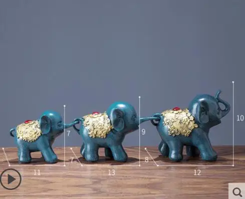 

Elephant auspicious sitting room wine ark TV ark places originality to live in porch adornment three small elephant decoration