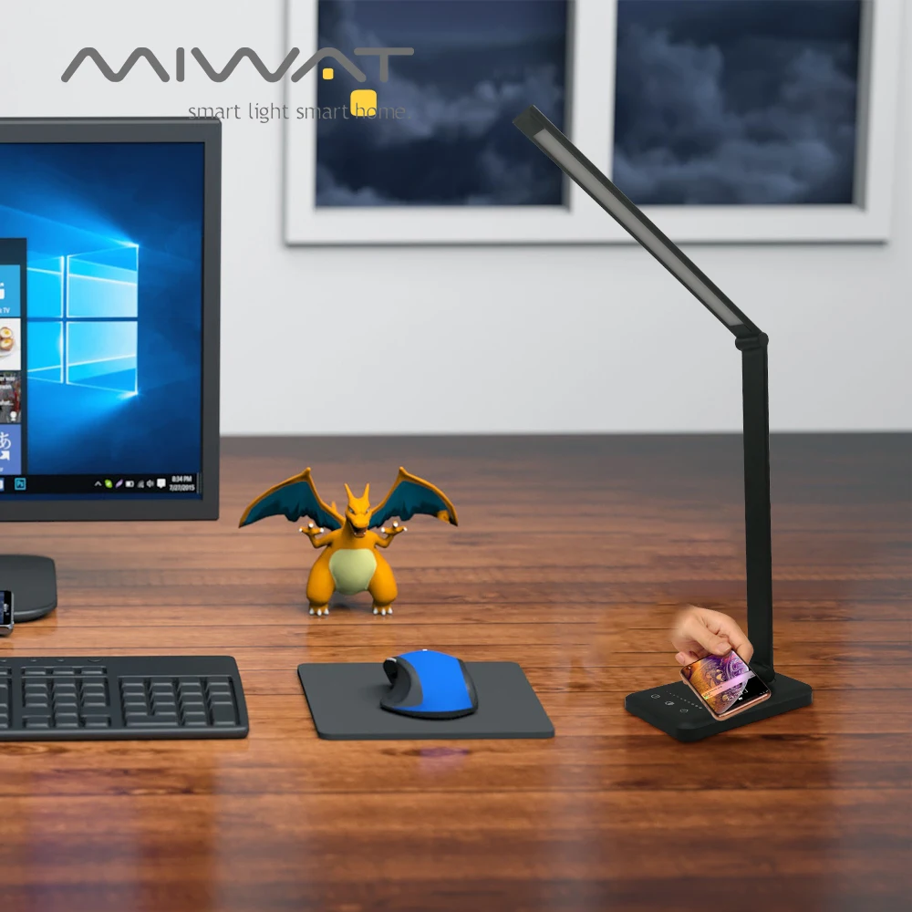 Светодиодный настольный светильник с сенсорным USB перезаряжаемый беспроводной
