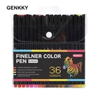 1224364860 красочная нейтральная Перманентная гелевая ручка, тонкие ручки для школы, офиса, набор ручек с чернилами, фоторучка 04031