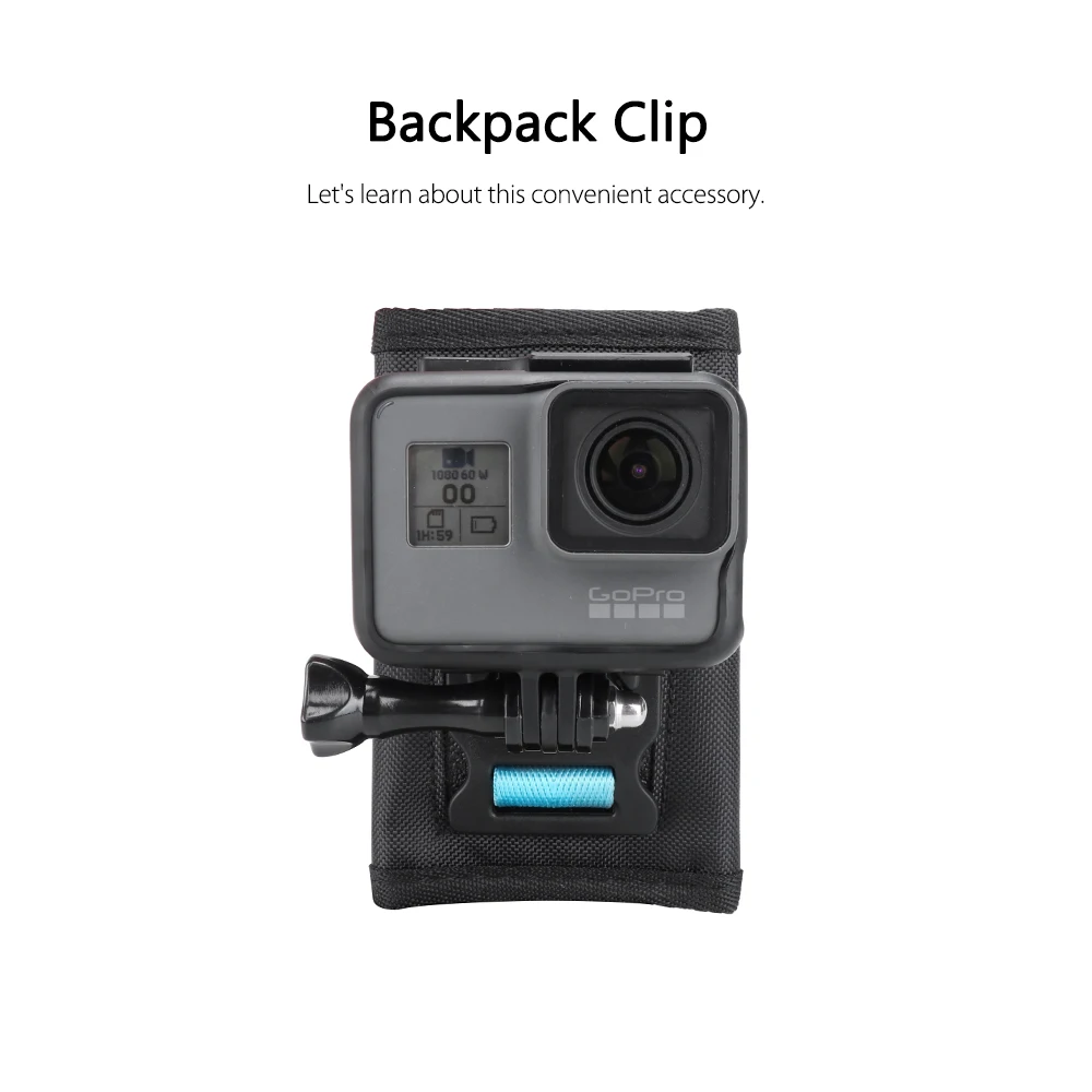 Для Gopro 7 6 5 session Аксессуары Рюкзак зажим для go pro фиксированный кронштейн база для DJI OSMO для XiaoYi 4K Vamson VP526