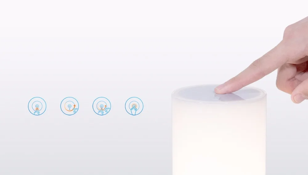 Xiaomi Yeelight синий зуб для Mijia Mihome приложение Смарт кровать лампа 16 миллион цветов Лампа с сенсорным управлением