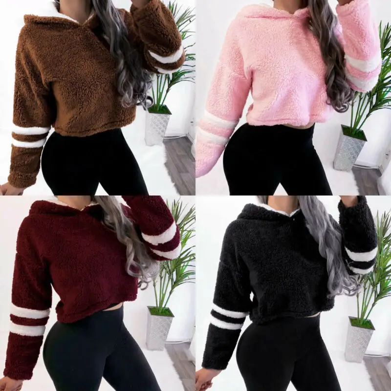2019 Зимний толстый женский теплый плюшевый медведь ворсистый флис меховая