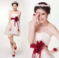 vestido de noiva 2018 new arrival sweeth princess short design prom gown bride custommade cheap simple bridesmaid dresses