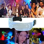 Светящиеся очки модные 2022 Cyberpunk светодиодсветодиодный светящиеся солнцезащитные очки для женщин и мужчин акриловая оправа прозрачные очки для вечеринок и фестивалей