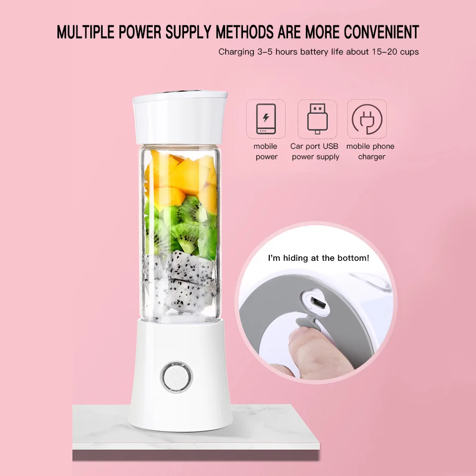 買取 ポータブル電気ジューサーブレンダーusbミニフルーツミキサージューサーフルーツ抽出食品ミルクセーキ多機能ジュースメーカーのマシン