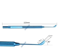 ophthalmic instrument titanium alloy veterinary autoclavable corneal epithelium spatula