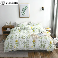 23pcs bedding set home textile black and white simple leaves pattern printed plant flower duvet cover pillowcase bedding set