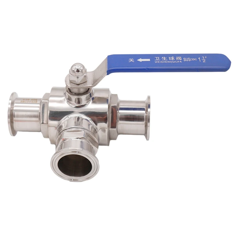 Шаровой кран 3 Wa с тремя зажимами плоская ручка полный порт наружный диаметр 1 5 мм