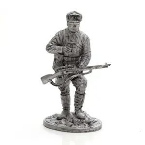 Снайпер 1047-го стрелкового полка Зайцев В осень 1942 г СССР - оловянный солдатик фигурка 54 мм B03