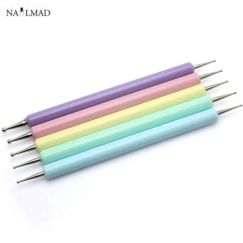 5 шт./компл. ручка для точечного маникюра макарон инструмент мраморного дизайна