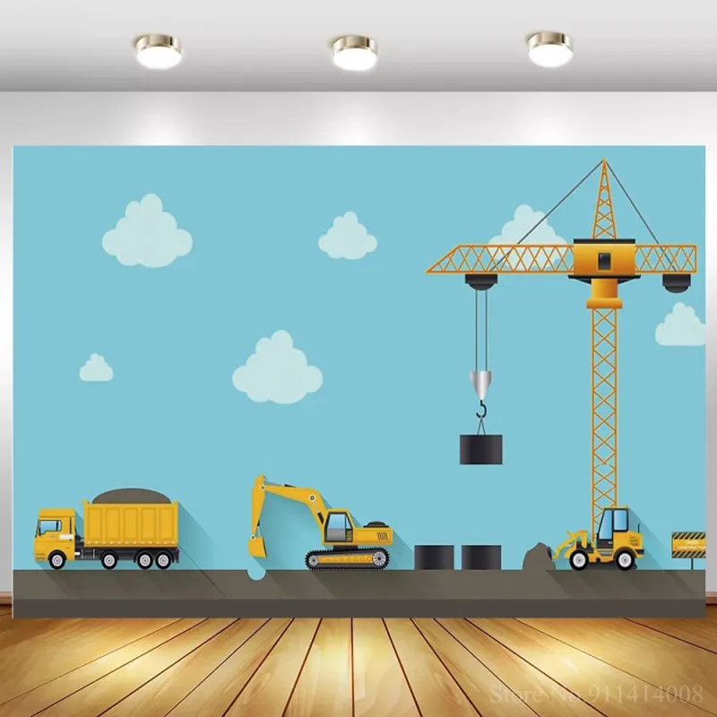 Строительство тематическая вечеринка на день рождения фон для фотосъемки с