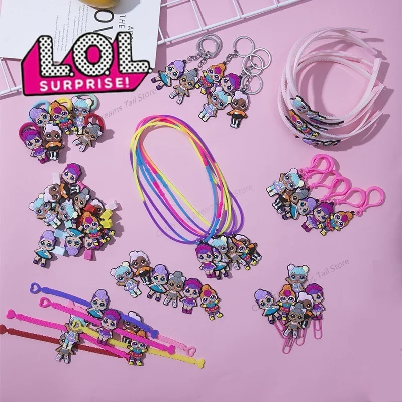 Кукла сюрприз LOL мягкая резиновая повязка на голову заколка для волос наклейки