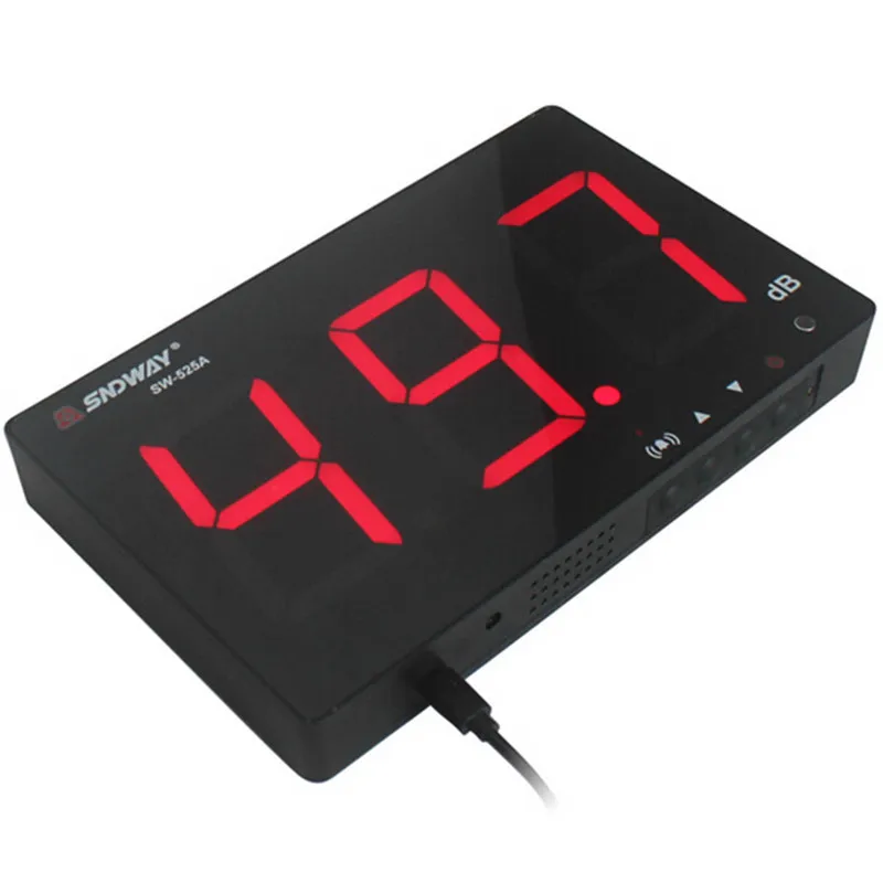 Цифровой измеритель уровня звука SNDWAY настенный шумомер с большим экраном 30 ~ 130 дБ