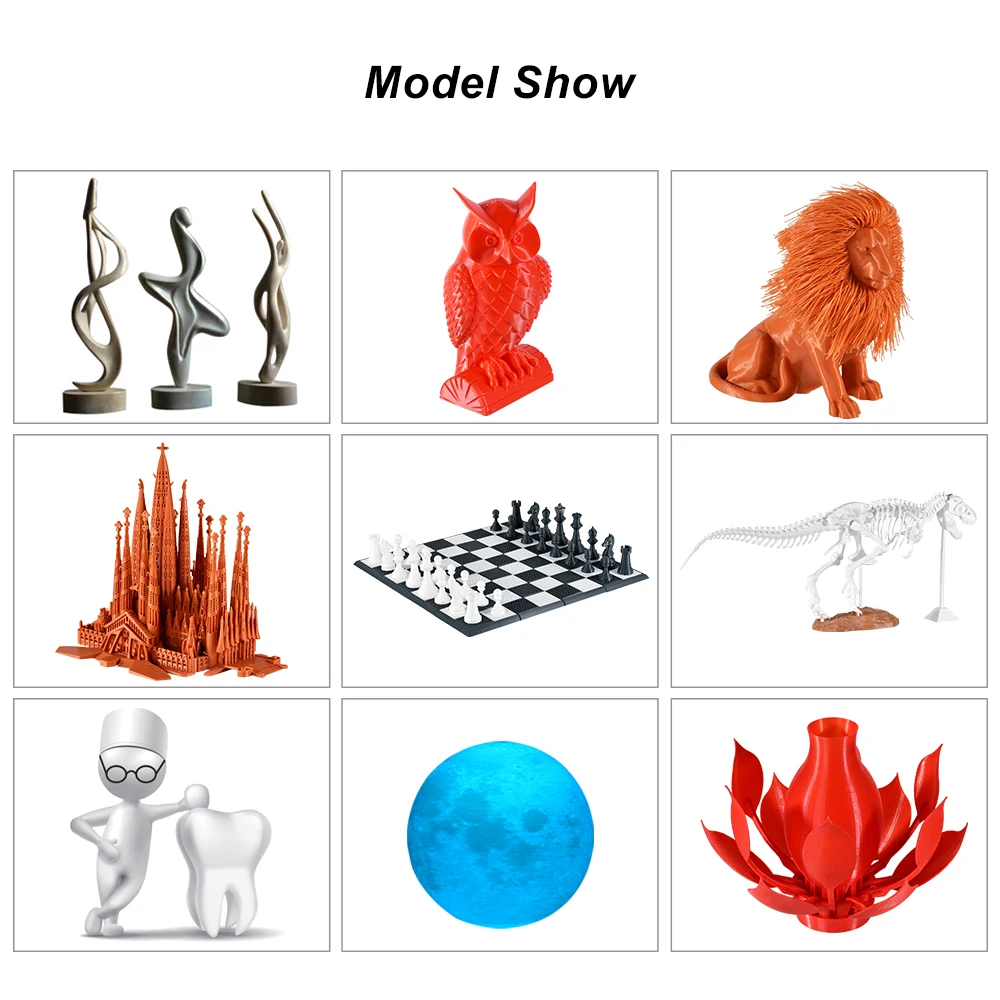Набор для 3D-принтера Бесшумная печать с сенсорным экраном 3 5 дюйма встроенный