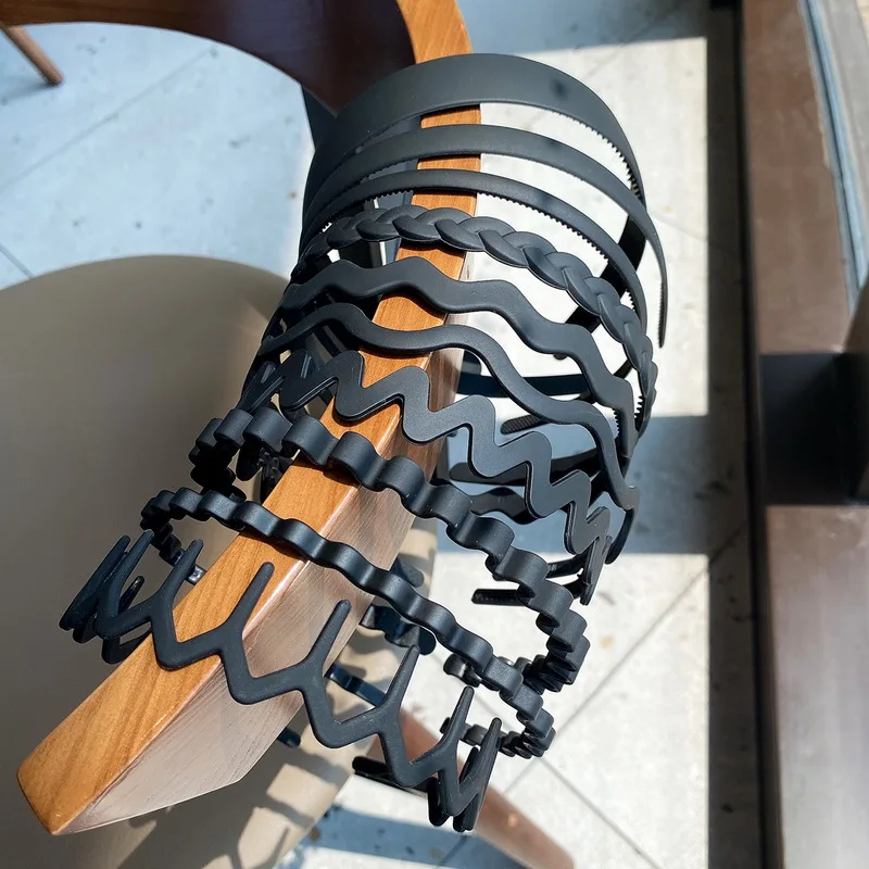 Повязка для волос матовая унисекс модный зажим с волнистыми зубцами