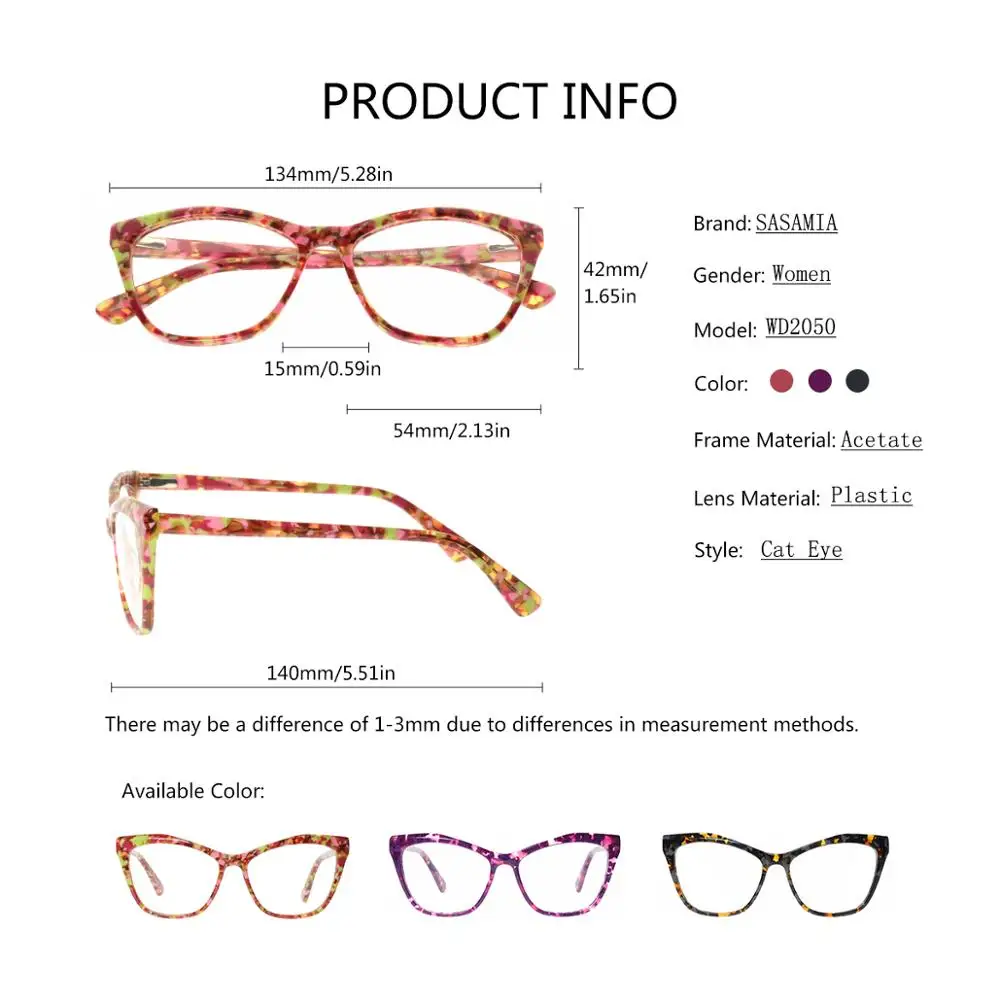 Модные Винтажные женские очки SASAMIA оптические прозрачные линзы для близорукости