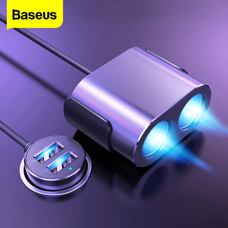 Разветвитель Baseus с двумя USB-портами 100 Вт | Автомобили и мотоциклы
